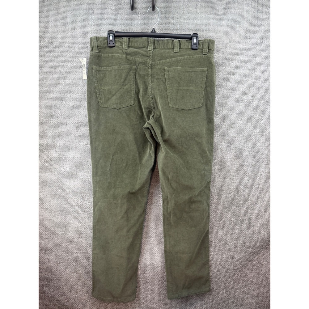 L.L.Bean Corduroy Pants Mens 38x34 (Fits 37x33) Olive 1912 Stretch Standard Fit‎ - Picture 4 of 10